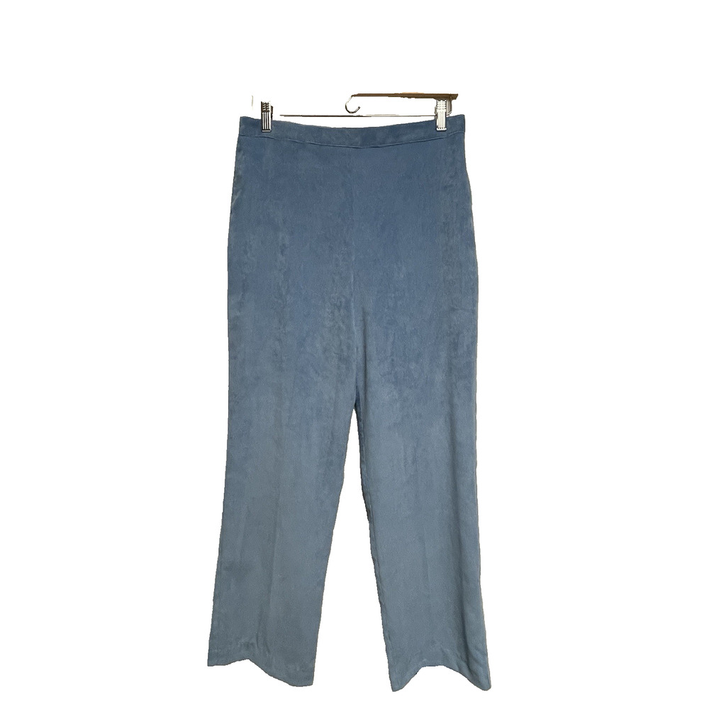 Alfred Dunner Pull On Blue Corduroy Pants With Pockets - Size 10